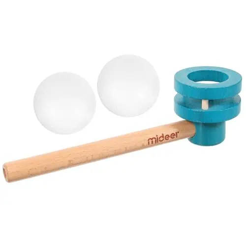 Produktbild: BESTonZON 1Stk schwimmendes Blasrohr schwebendes Ballspiel Pfeifenkugeln Blasen Kinder Outdoor Spielzeug Kinder draußen Spielzeug Blasenspielzeug Kind-Eltern-Spielzeug Bambus Blue