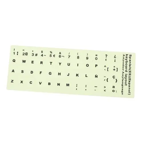 Produktbild: BESTonZON 1 Blatt Tastatur-Glüh-Aufkleber beschriftung Tastatur Aufkleber leuchtende Dekorationen Buchstaben Aufkleber Tastatur-Ersatzaufkleber Aufkleber für die Laptoptastatur Notizbuch