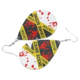 Produktbild: BESTonZON 1 Paar Halloween-ohrringe Halloween-ohrpiercings Lustige Halloween-tropfenohrringe Ermittler-ohrringe Halloween Blutige Ohrringe Halloween-ohrring-anhänger Ohrstecker Eisenhaken