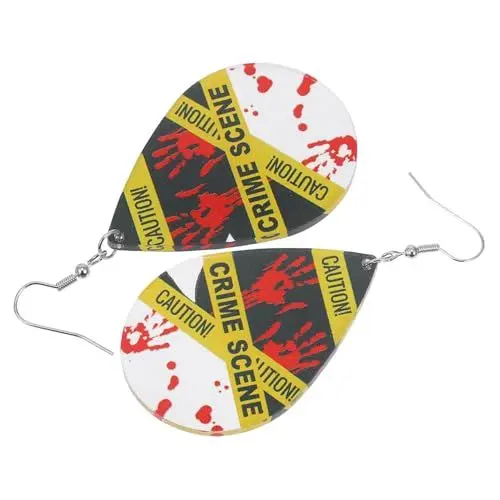 Produktbild: BESTonZON 1 Paar Halloween-ohrringe Halloween-ohrpiercings Lustige Halloween-tropfenohrringe Ermittler-ohrringe Halloween Blutige Ohrringe Halloween-ohrring-anhänger Ohrstecker Eisenhaken