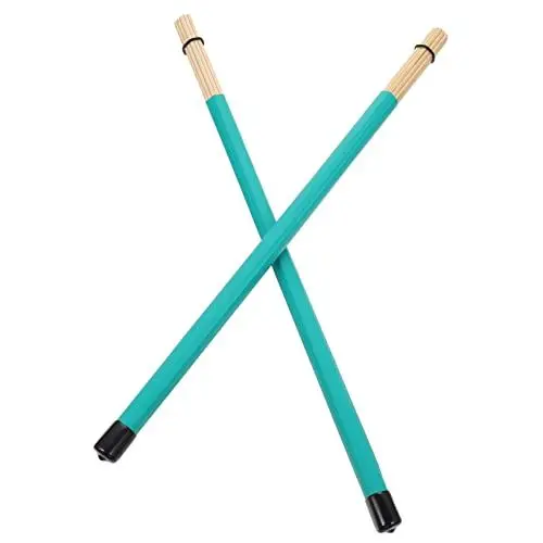Produktbild: BESTonZON 1 Paar Trommelbürste Professioneller Trommelstock Jazz-drumsticks Perkussionsschlägel Schlägelstöcke Für Trommeln Trommelhammer Trommelstöcke Für Trommeln Besenstiel Green Bambus