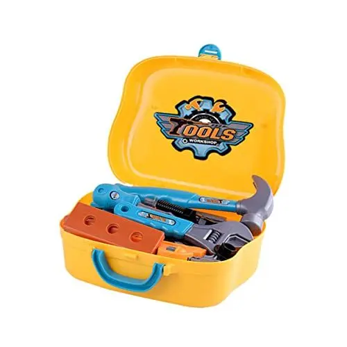 Produktbild: BESTonZON 1 Satz 14st Werkzeugkasten Für Kinder Gehirnspielzeug Erkennungsspielzeug Für Kinder Konstruktionsspielzeug Für Kinder Puppenhaus Spielzeug Jungenspielzeug Kinder Rolle Abs