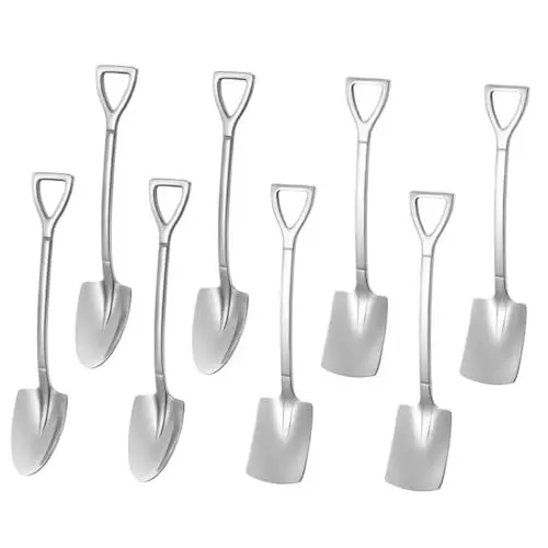 Produktbild: BESTonZON 1 Satz 8St Catalpa-Löffel aus Eisen Kuchendekoration kleiner Schaufellöffel edelstahlspachtel ice cream scoop Kaffeelöffel Babyseife Eislöffel Dessertlöffel Obst