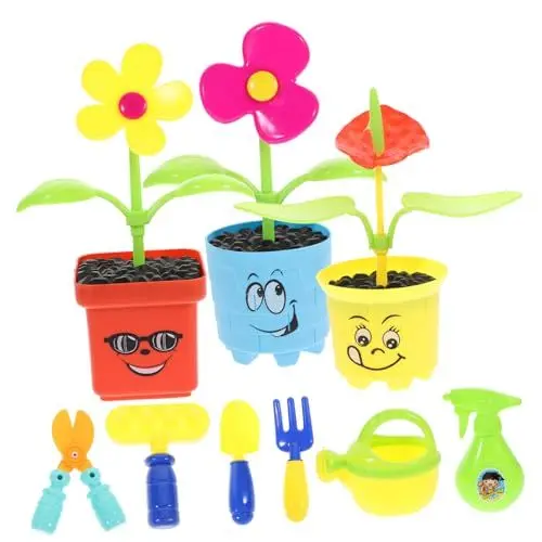 Produktbild: BESTonZON 1 Satz Blumenspielzeug Lernspielzeug Gartengeräte Für Kinder Spielzeug Für Kinder Kreatives Gartengerät Kinderspielzeug Pädagogisches Pflanzwerkzeug Kinder Tylonal Plastik