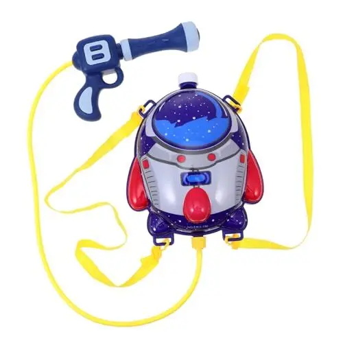 Produktbild: BESTonZON 1 Satz Cartoon-Wasserpistole Wasserspielzeug Outdoor-Spielset für Kinder Kinderrucksäcke Wasser für Kinder Water Toys for Kinder sandspielzeug Rucksack Wasser Plastik Blue