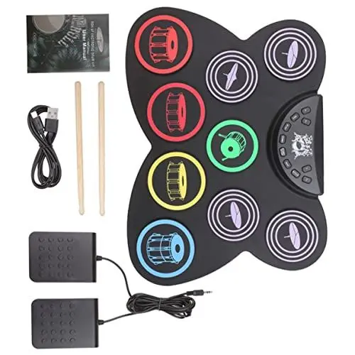 Produktbild: BESTonZON 1 Satz Handrolle elektronische Trommel Musikinstrument elektrische schlagzeuge für erwachsene kinderschlagzeug kindertrommel drumset spielzeug Schlagzeug üben Falttrommel Holz