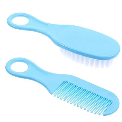 Produktbild: BESTonZON 1 Satz Massagekamm Kleinkind Weiche Haarbürste Und Kamm Für Babys Säuglingshaarbürste Für Mädchen Bürste Mit Babyborsten Kamm Für Babyhaare Massageset Säuglingspflegekamm Blue