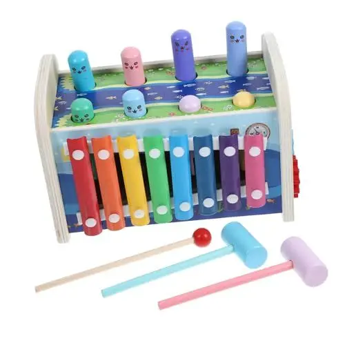Produktbild: UPKOCH 1 Set Montessori Arbeitsbrett Kinderspielzeug Lernspielset Entwicklungsspielset Kinder Xylophon Spielzeug Kinder Musikspielzeug Xylophon Für Babys Ab 6 Monaten Kinder