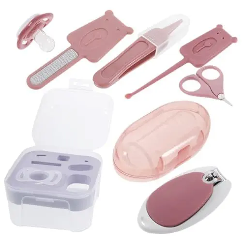 Produktbild: BESTonZON 1 Satz Nagelpflegegerät Für Babys Nagel-puffer Nagelfeile Nagel-maniküre-set Für Kleinkinder Nagelpflegeset Für Babys Nagelschere Persönliche Nagelpflege Werkzeug Plastik Rosa