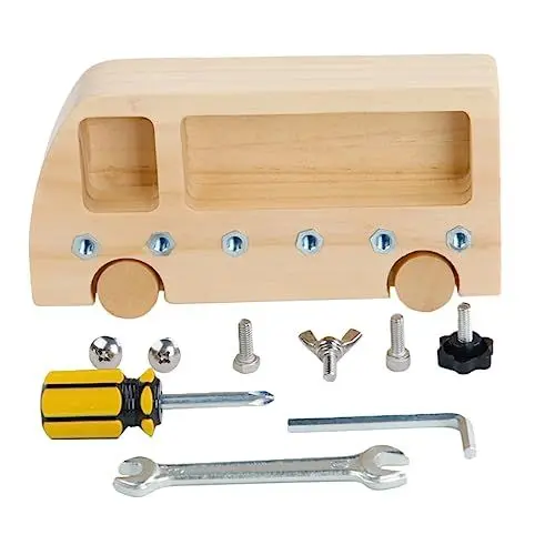 Produktbild: BESTonZON 1 Satz Schraube Spielzeug Bauwerkzeug-spielset Kinderautos Spielzeug Krippenspielzeug Für Kinder Kinderwerkbank Fahrzeuge Zerlegen Autospielzeug Für Kinder Babyautospielzeug Holz