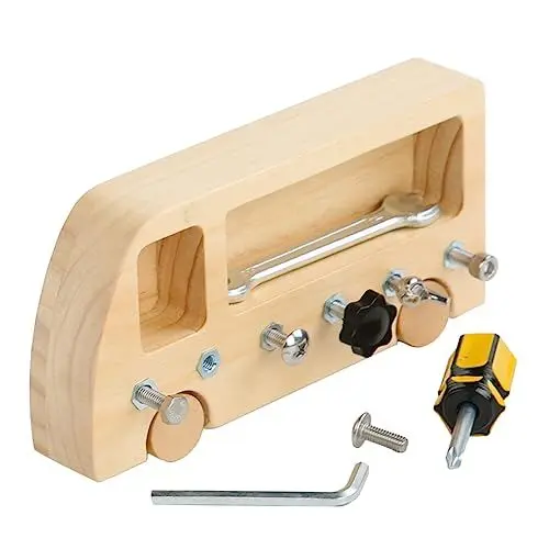 Produktbild: BESTonZON 1 Satz Schraube Spielzeug Krippenspielzeug Für Kinder Lernspielzeug Für Kinder Werkzeugbank, Spielzeug Für Kleinkinder Babyautospielzeug Kinderspielzeug Bauwerkzeug-spielset Holz