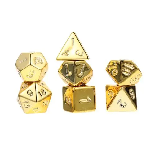 Produktbild: BESTonZON 1 Satz Würfel beziehungsspiele настольные игры Gaming Accessories Spiele für spieleabend Spielzeug für Partys boardgame Brettspiel-Requisite Unterhaltungszubehör Acryl Golden