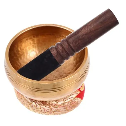 Produktbild: BESTonZON 1 Satz Yoga-meditationsschale Klangschalen Gebetsschale Entspannungsschale Buddhistische Klangschale Chakra-heilschale Singende Schale Einzigartige Gong-zen Kupfer