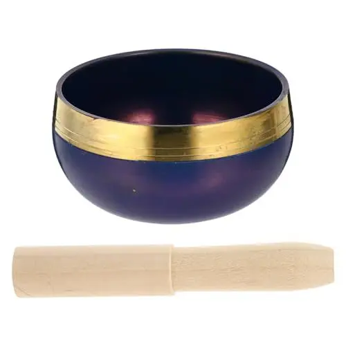 Produktbild: BESTonZON 1 Set Buddha Klangschale Buddha Klangschale Musikschale Nepalesische Klangschale Klangschale Mit Stab Klangschale Mit Schlägelmatte Buddhistische Schale Chakra