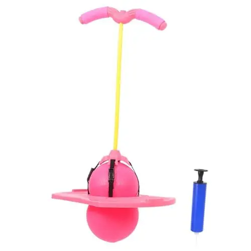 Produktbild: BESTonZON 1 Set Springball Mit Griff Outdoor Sportarten Für Kinder Springball Für Kinder Hüpfball Für Kinder Outdoor Spielset Lustige Kindersportarten Rosa