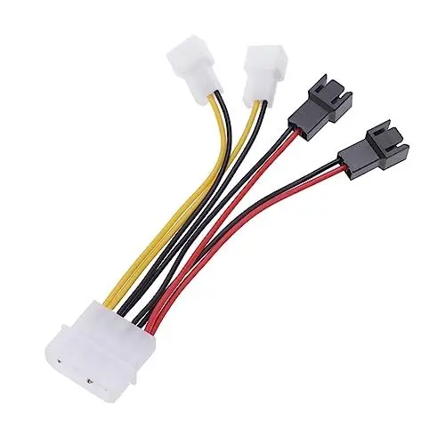 Produktbild: BESTonZON 1 Stück 4 Stecker Adapterkabel Gehäuselüfter Drahtseil Kabel für Computerlüfter Splitterkabel Verlängerungskabel Lüfterkabel Lüfter-Splitter Rechner Spender Verbinder