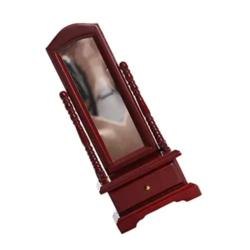 Produktbild: BESTonZON 1 Stück Puppenhaus Ganzkörperspiegel Puppenhausspiegel Miniatur Ankleidespiegel Puppenhausspiegel Mini Hauszubehör Puppenhaus Ganzkörperspiegel Mini Ankleidespiegel