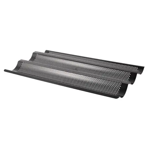 Produktbild: BESTonZON Edelstahl Brot Form für Backen 3-slot Französisch Brot Backform Brot Backen Nicht Zu
