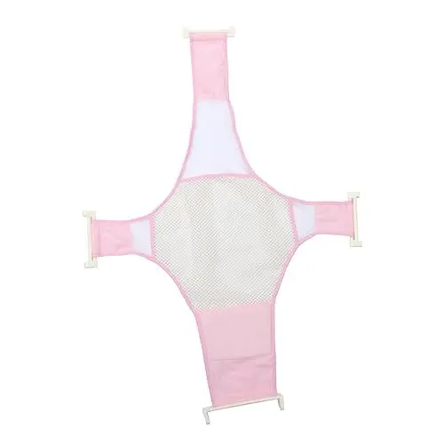 Produktbild: BESTonZON 1stück Verstellbares Bade-netz Anti-rutsch Badewanneneinsatz Für Neugeborene Hochflexibles Mesh Sicherer Komfort Für Beim Baden Für Babywanne Und Babypflege Anti-rutsch Rosa