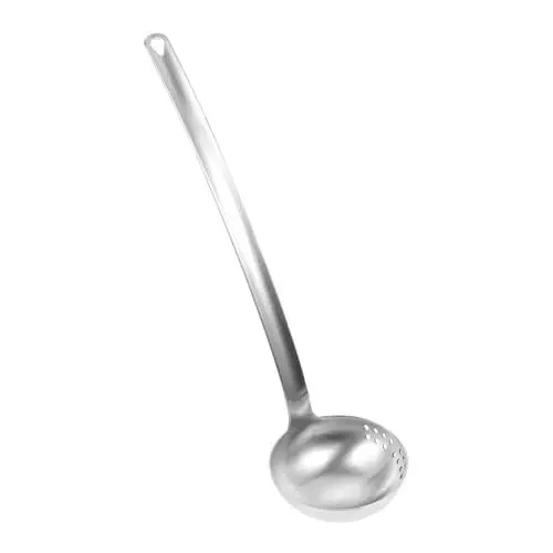 Produktbild: BESTonZON 304 Edelstahl Löffel Hot Pot Sieb Schöpfkelle Dual-use-suppe Servierlöffel Silber