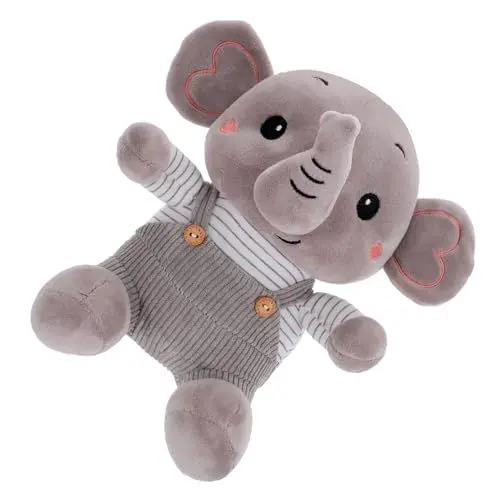 Produktbild: BESTonZON 1stk -Hund-Puppe Elefanten-plüschtier Plüschspielzeug Plüschtiere Plüschpuppe Spielzeug Stofftier Elefant Kinder Plüschpuppe Tierisches Umarmungsspielzeug Pp Baumwolle Grey