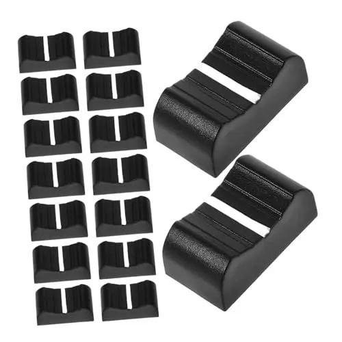 Produktbild: BESTonZON 20St Mixer-Tastenkappe Potentiometerknopf Mixer-Schiebematte - Kunststoff Schieberegler - Mischerreglerkappe - Mixer Zubehör - Potentiometer Zubehör Plastik Black