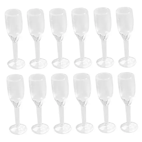 Produktbild: BESTonZON 20St Puppenhaus Weinkelche für Puppenstuben Miniatur Weingläser Martini-Gläser plastiktisch Plastic Mini-Hausgläser Mini-Cocktailbecher kleine Gläser Glas Spielzeugzimmer