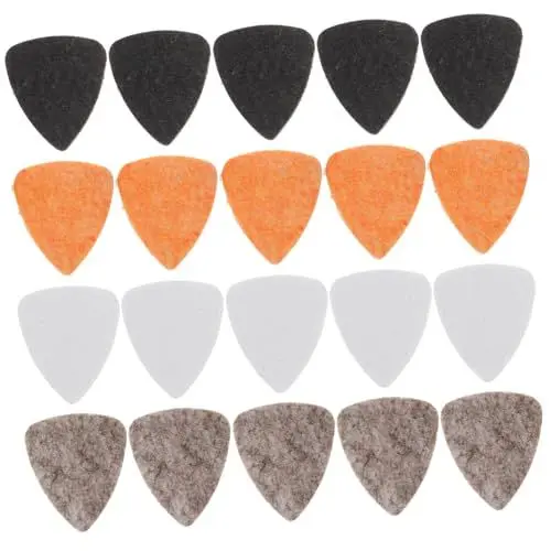 Produktbild: BESTonZON 20 Stück Gitarrenfilzplektren Gitarrenplektren Gitarrenplektren Wollfilzplektrum Praktische Gitarrenteile Praktisches Gitarrenzubehör Ukulelenplektrum Wollfilzgitarrenzubehör