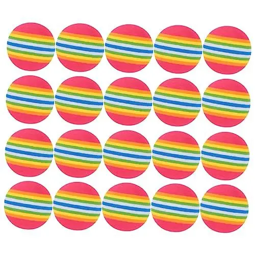 Produktbild: BESTonZON 20stücke Golf Trainingsbälle Eva-bälle Indoor Putting Praxis Aids Regenbogen Bälle Übungsbälle Balls Safe Für Möbel Und Glasfenster