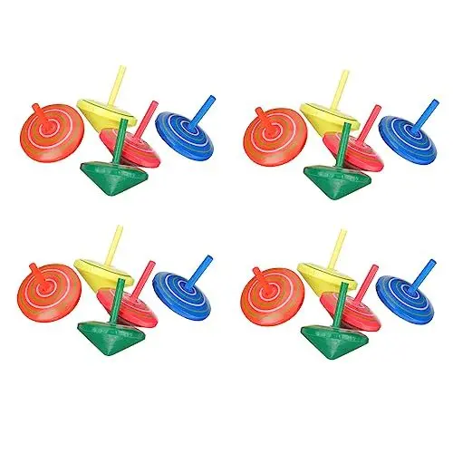 Produktbild: BESTonZON 24St Kleiner hölzerner Kreisel Top-Spielzeug Kindergartenpädagogik Spielzeug Top Spielzeug kinderspielzeug Spielzeug für Kinder Kreiselspielzeug aus Holz Kinder Tops Spielzeug