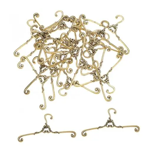 Produktbild: BESTonZON Puppenkleiderständer 24 Stück Mini-kleiderbügel Kleiderbügel Für Puppen Baby-kleiderbügel Für Puppenhäuser