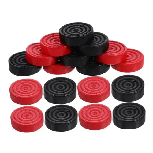 Produktbild: BESTonZON 24 Stück Dame Schachfiguren Backgammon-Dame Spiel-Chips-Checker Backgammonstücke Aus Holz Backgammon-stücke Für Brettspiele Backgammon-schachfiguren Kiefernholz Ersatz Runden
