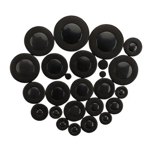 Produktbild: BESTonZON Upgrade Your Sax 25-teiliges Tastenpolster-set Für Saxophon Zubehör Reparaturset Saxophon-tastenpolster-set Aus Kunstleder C411 Schwarz
