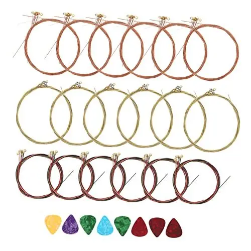 Produktbild: BESTonZON Gitarrenplektren-set Saiten-set 26-teilig Folk-gitarrensaiten Plektren Für Akustikgitarren Zufällige Farbe