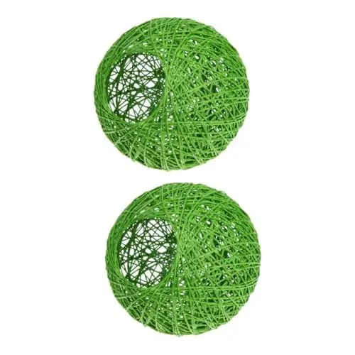 Produktbild: BESTonZON 2St Kronleuchter Schatten Tischlampe Lampenschirm Hängender Lampenschirm aus Korbgeflecht Schreibtischlampe Kleiderbügel einzigartiger Lampenschirm helles Rattan