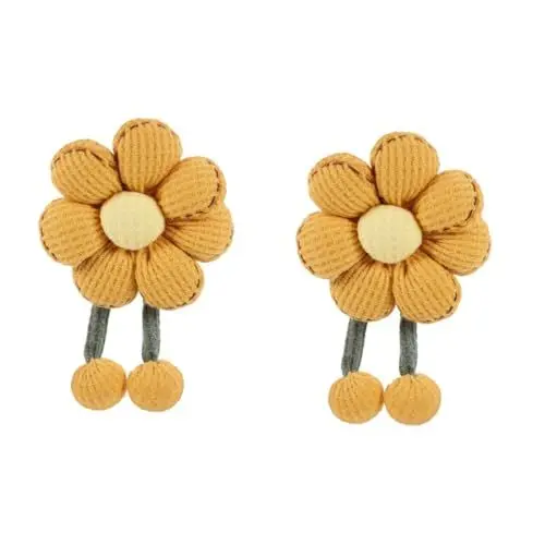 Produktbild: BESTonZON 2St Sonnenblumennadel halloween brosche weihnachtsgeschenke Gelbe Brosche schmücken Schmuck Frauen Brosche Kleidungsnadeln lächelndes Gesicht Anhänger Korsage Stift Fräulein Stoff