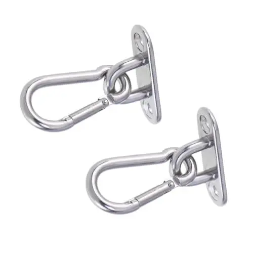 Produktbild: BESTonZON 2 STK Wandanker Schraubensatz Hängesessel Schaukel Hängematten-schaukelhaken Hardware-Haken Mit Schrauben Augenhaken Outdoor-Haken Haken Zum Aufhängen Von Girlanden Du Haken Silver