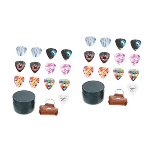 Produktbild: BESTonZON 2 Sätze Mittlere Wählscheibe musikinstrumente musical instruments mittlere Gitarrenpicks Wandmontierte goldene Lampenschirme Plektrum kleine Gitarrenplektren Gitarrenzubehör Haupt
