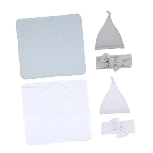 Produktbild: BESTonZON Baby Swaddle Wrap Decke Set Baby Swaddle Schlaf Wraps Stirnband Weiche Neugeborenen Fotografie Wrap Decke