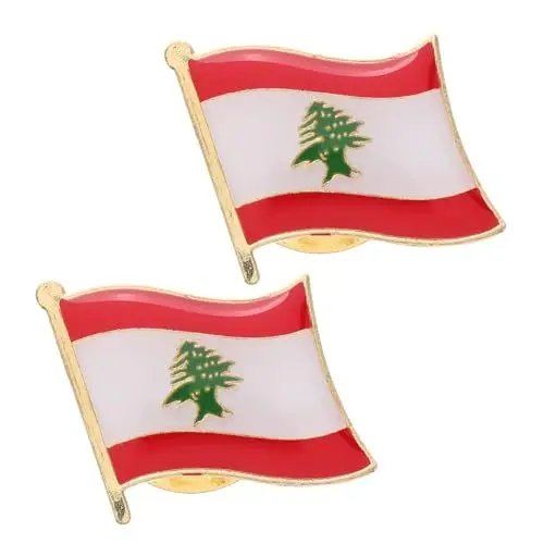 Produktbild: BESTonZON Libanon Friedensflagge Brosche Anstecknadel Metall Emaille Anstecknadel Für Land