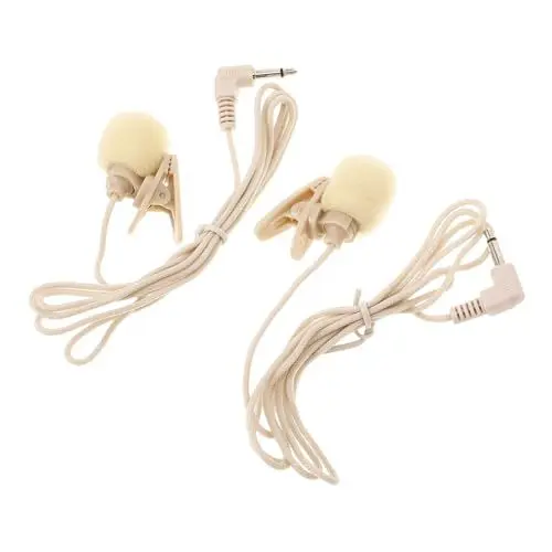 Produktbild: BESTonZON 2 Stück Lavaliermikrofon 35 Mm Mikrofon Lavalier Reversmikrofon Hemdmikrofon Telefonmikrofon Mikrofon Für Smartphone Mikrofon Für Kameramikrofon Lavaliertuch Beige