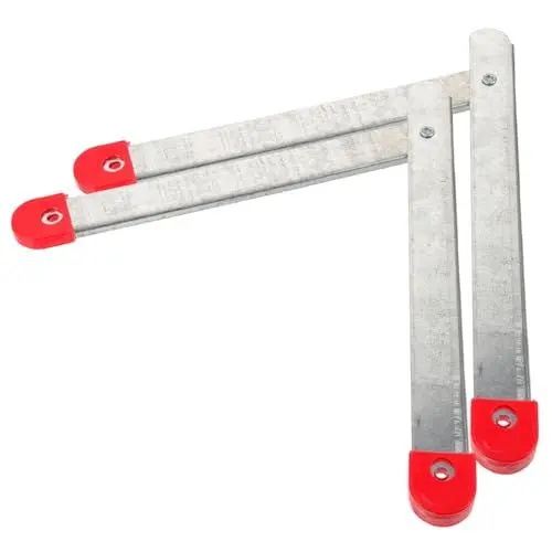 Produktbild: BESTonZON 2 Stück Leiterscharnier Verzinktes Aluminium Dachboden-Treppenscharnier Robuste Scharniere Leiter-Haspelscharnier Leichte Trittleiter-Teile Dachboden-Leiterbefestigung