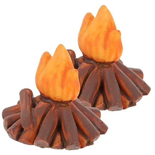 Produktbild: BESTonZON 2 Stück Miniatur Modell Künstliches Feuer Deko Puppenhaus Zubehör Mikro Feuermodell für Garten Party Dekoration
