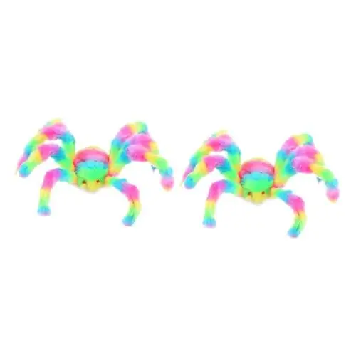 Produktbild: BESTonZON Spukhaus Spielzeug Halloween Stofftier 2 Stück Plüschtier Spinne Sipder Spielzeug Halloween Dekorationen Requisiten Spinne Stofftier Spinne