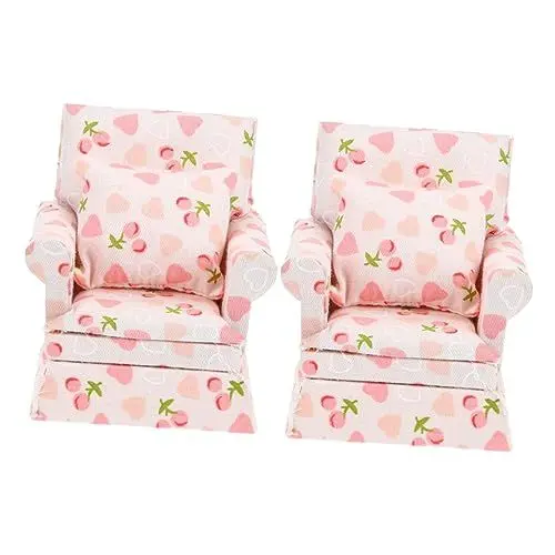 Produktbild: BESTonZON Puppenhaus Mini Einzelsofa Sessel - Mini-möbelset Im Maßstab 112 Realistisch Und Dekorativ