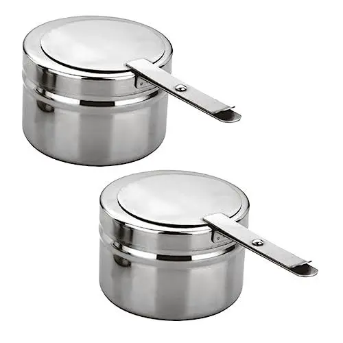 Produktbild: BESTonZON 2stücke Edelstahl Brennstoffbehälter Mit Deckel Für Chafing Dish Zum Warmhalten Von Speisen Bei Buffets Und Grillpartys