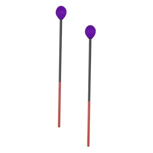 Produktbild: BESTonZON 2st Marimba-hammer Marimba-hämmer Marimba-eins-schlägel Einfacher Marimbahammer Schlaghammer Kidcraft-spielset Mittelharte Schlägel Xylophonhämmer Kohlefaser Violett