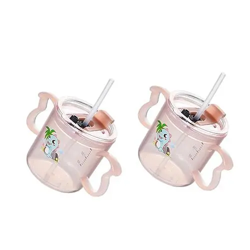 Produktbild: BESTonZON 2st Milchbecher Trinkgläser Wassergläser Wasserbecher Aus Silikon -trinkbecher Babytasse -trainingsbecher Babywaage Tasse Kinder Tasse Wasserbecher Pp Rosa