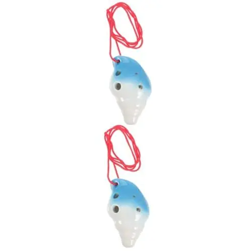 Produktbild: BESTonZON 2st Okarina Kreatives Ocarina-blasinstrument Didgeridoo-instrument Anfänger Üben Wind Musikinstrument Ocarina Wind Meisterwerk Anfänger Blasinstrument Reisen Karikatur Tier Keramik