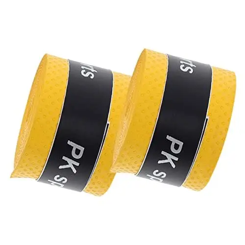 Produktbild: BESTonZON 2st Rutschfestes Schweißband Badminton-bänder Zubehör Für Trommeln Trommelstock-schweißbandagen Anti-rutsch-griffband Pickleball-bänder Anti-grip-band Wasserviskoser Pu Yellow